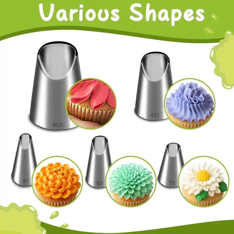 Kitchen Gadgets Oxo - Juego de 5 boquillas de acero