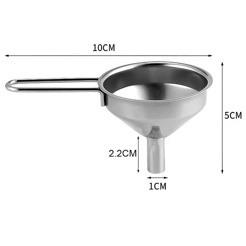Kitchen Gadgets And Equipment - Embudo de acero inoxidable con mango,