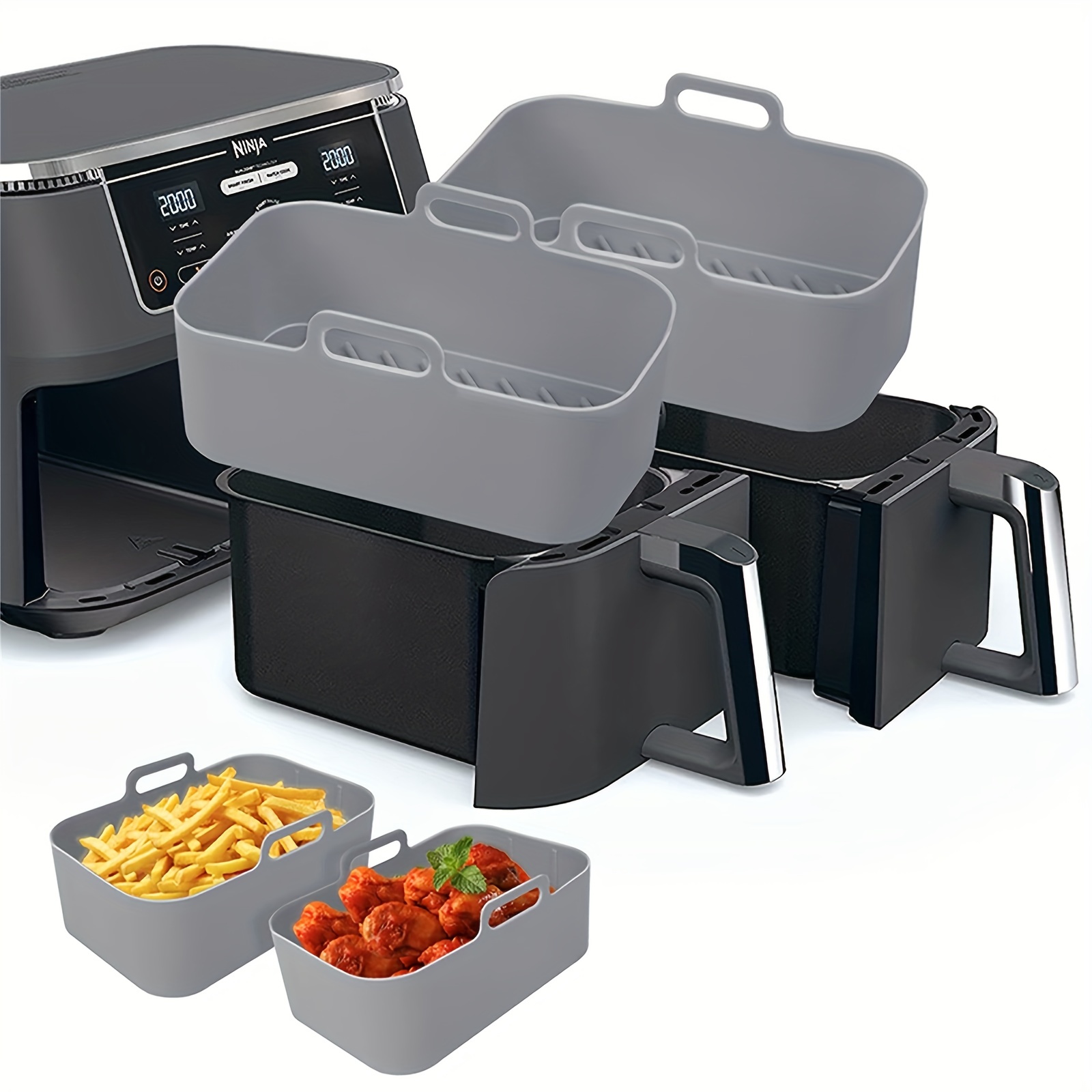 Air Fryer Accessories - Bandeja de silicona para freidora de