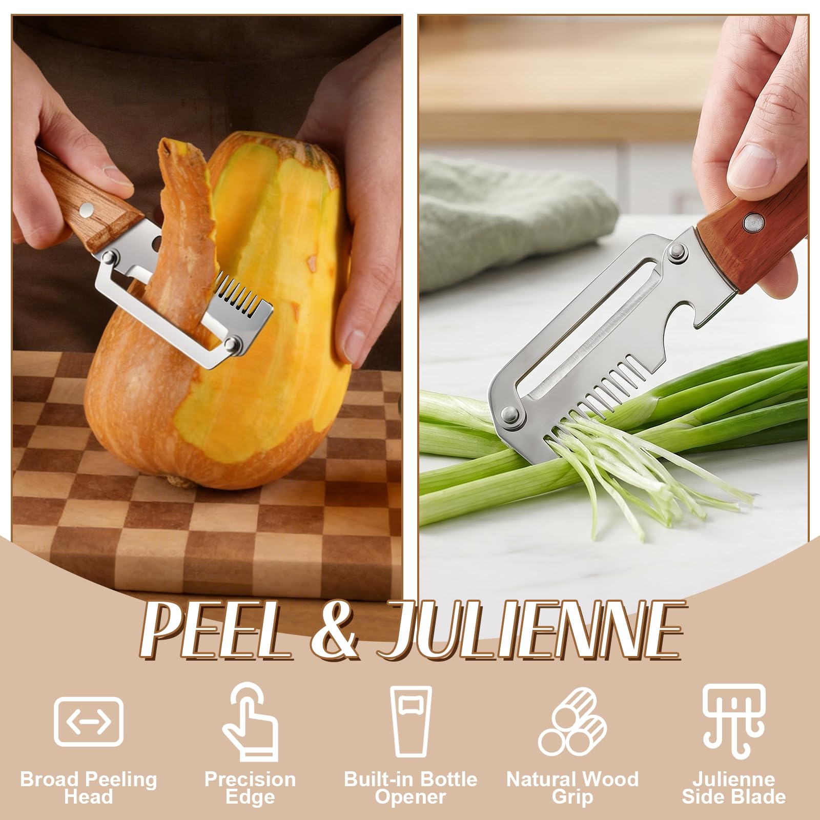 Pelador de Verduras 3 en 1 con - Kitchen Gadgets And Equipment reseña y precio