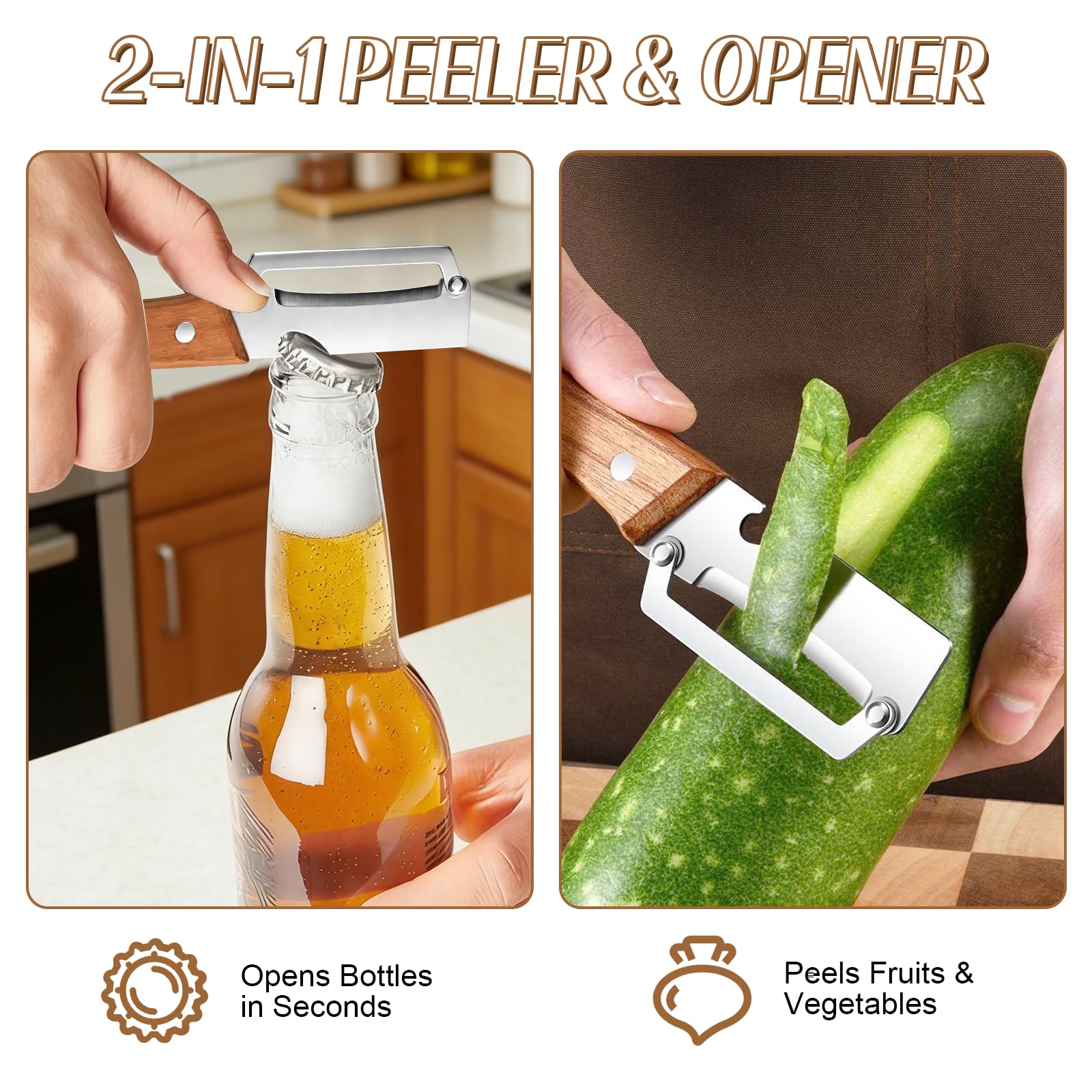 Pelador de Verduras 3 en 1 con - Kitchen Gadgets And Equipment reseña y precio