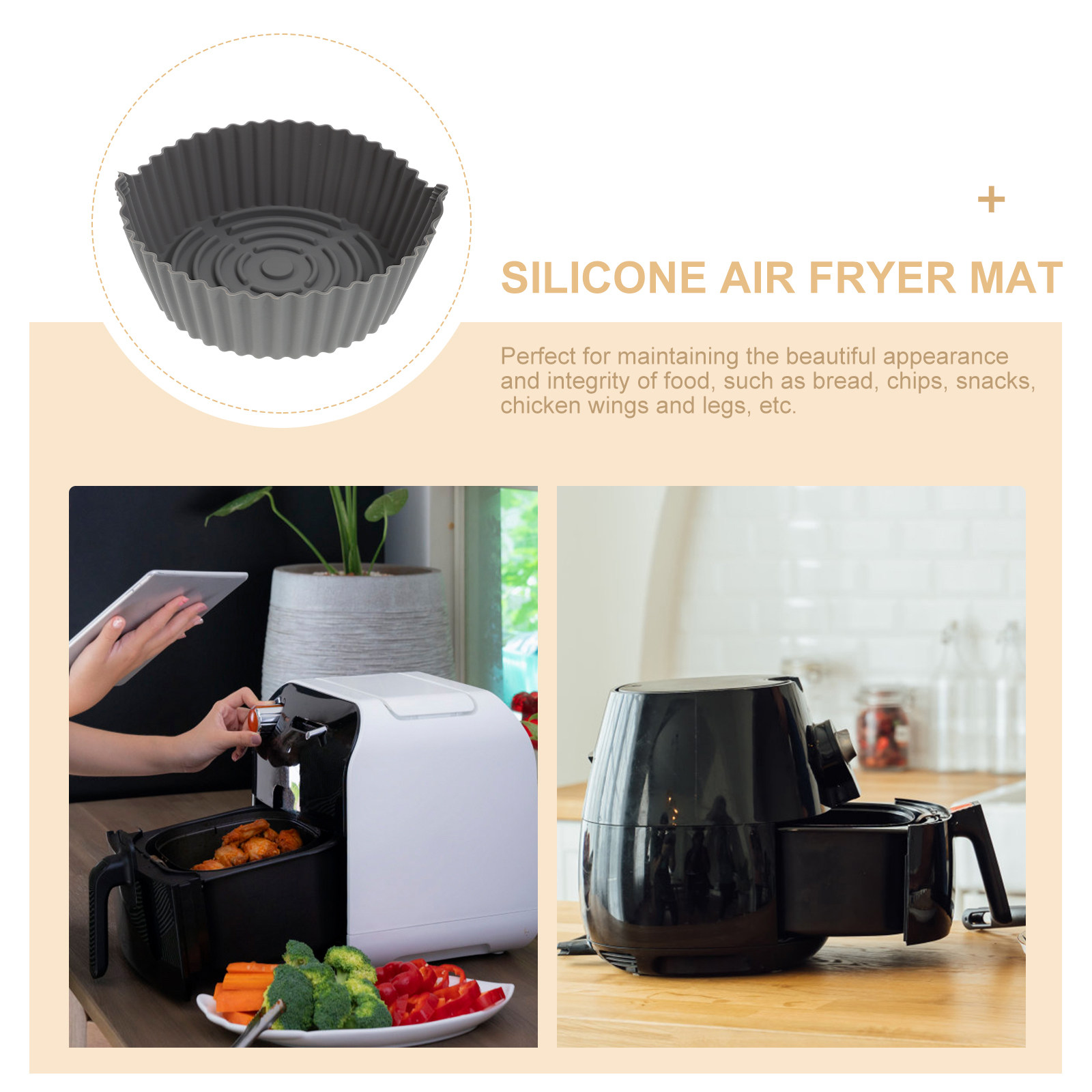 Alfombrilla de silicona reutil - Air Fryer Accessories reseña y precio