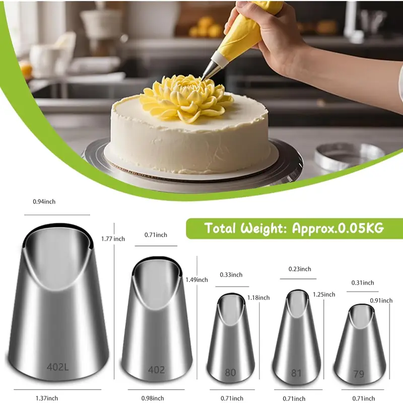 Juego de 5 boquillas de acero  - Kitchen Gadgets Oxo reseña y precio