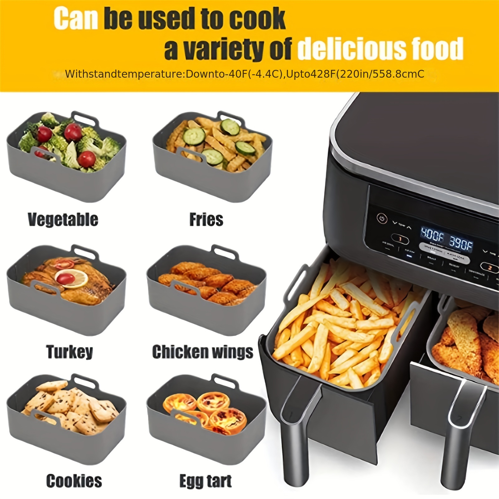 Bandeja de silicona para freid - Air Fryer Accessories reseña y precio