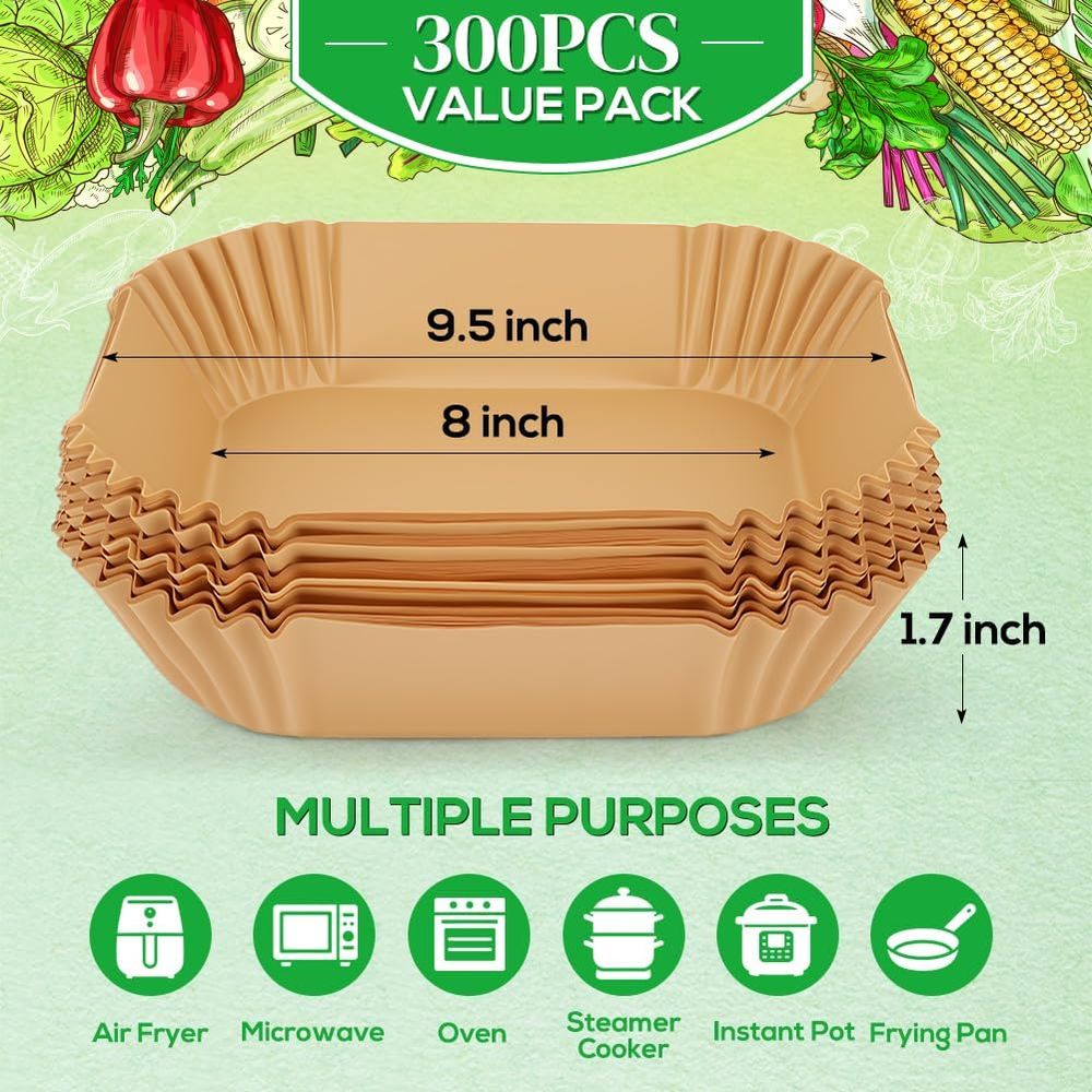 300 Forros de Papel Desechable - Air Fryer Accessories reseña y precio